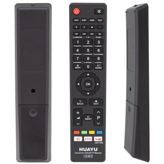 Huayu URC1366 12in1 Netflix Prime Youtube Tuşlu Universal Akıllı Kumanda Blisterli