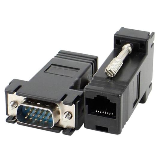 Powermaster PM-6859 VGA to RJ45 Cat5/Cat6/Cat7 Mini Extender Uzatıcı Adaptör