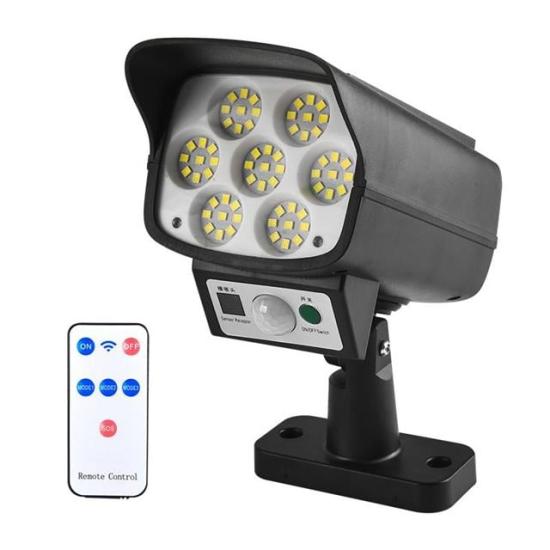 Powermaster SH-863A Kamera Görünümlü Hareket Sensörlü 63 Ledli Solar Lamba