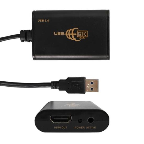 PowerMaster PM-7590 USB 3.0 TO HDMI Görüntü Çevirici Adaptör Audio Ses Çıkışlı 40Cm Kablo