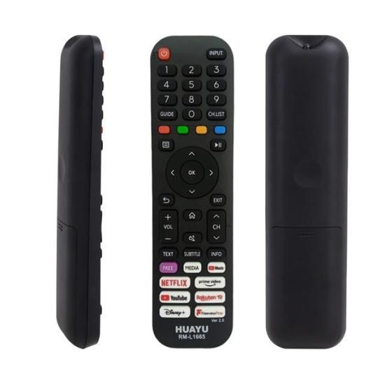 Huayu RM-L1665 Ver 2.0 Hisense Netflix-Prime Video-Youtube-Rakuten-Disney+ Tuşlu