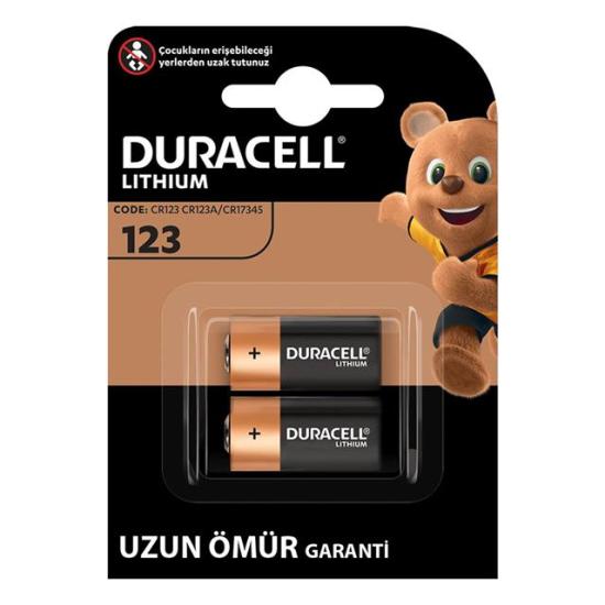 Duracell CR123 / CR123A / CR17345 3 Volt Lityum Pil (2’li Paket)
