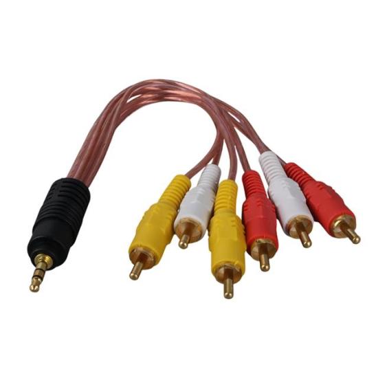 3.5 Mm Stereo Erkek -6 Tos Erkek 5+1 Ses Sistemi Kablosu