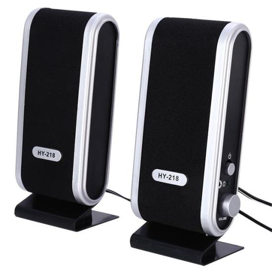 MagicVoice HY-218 1+1 USB İnce Tasarım Siyah Hoparlör - Speaker